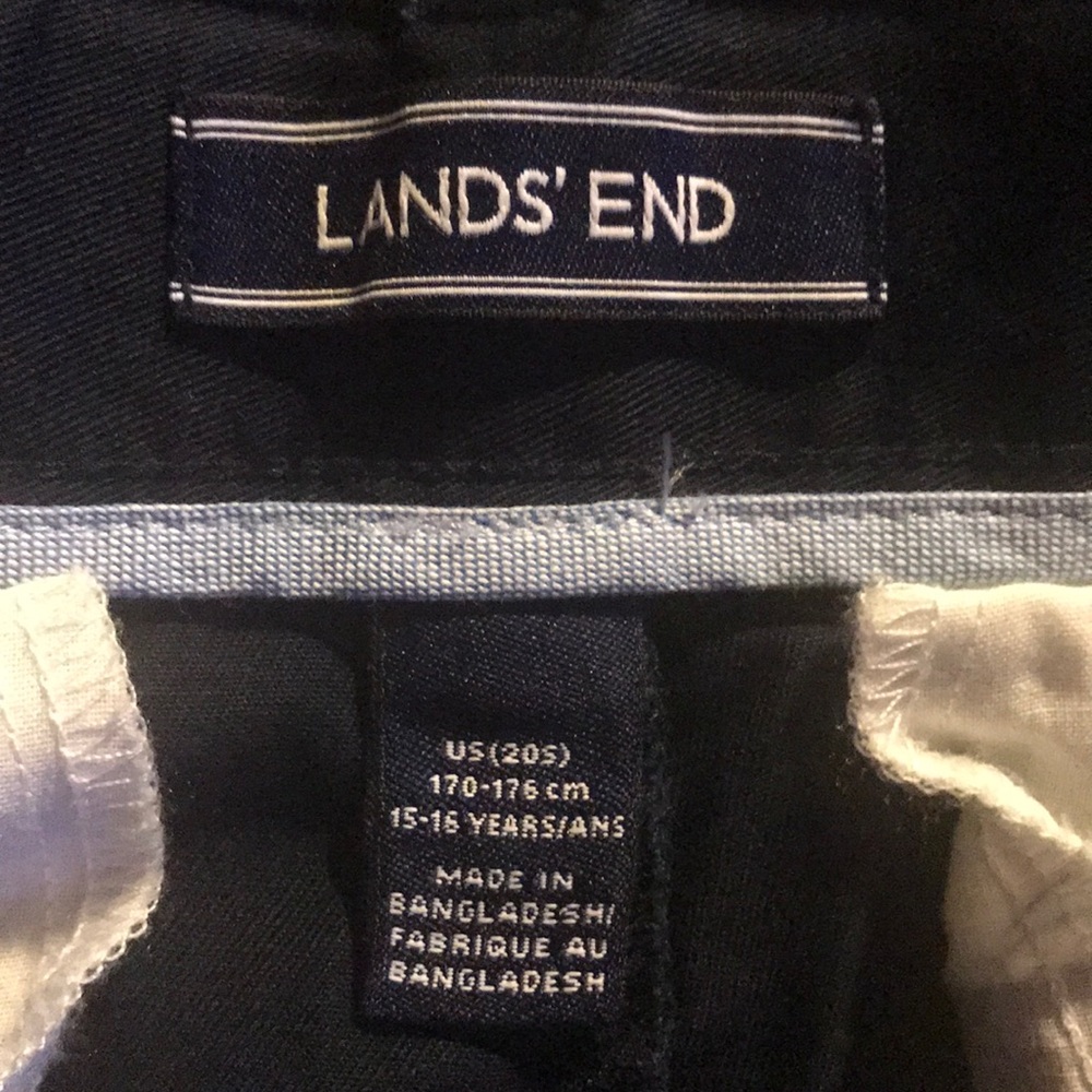 NWOT Lands End Navy Pants size 30/32